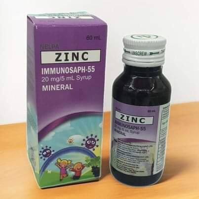 Zinc (Immunosaph-55) 20mg/5ml Syrup Mineral 60ml