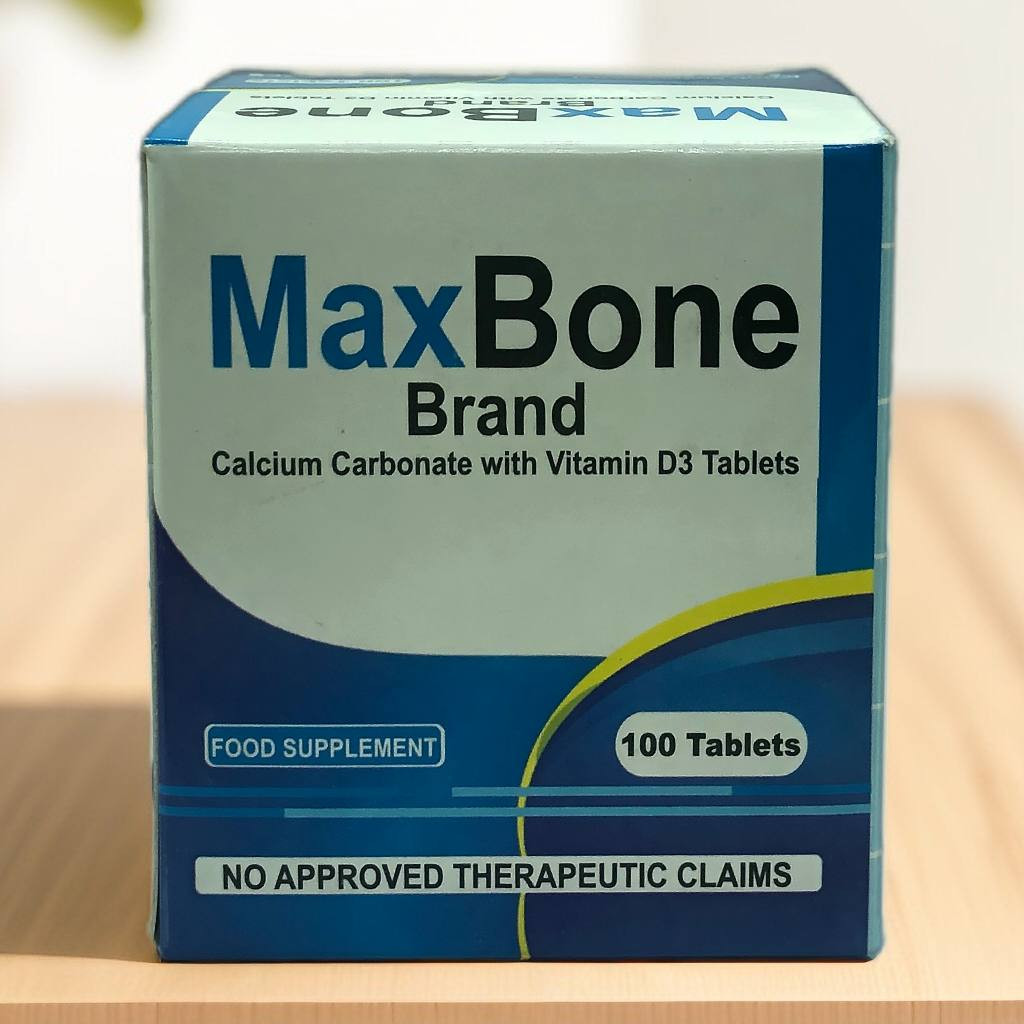 Calcium Carbonate w/ Vitamin D3 (Maxbone) Tablet 100's