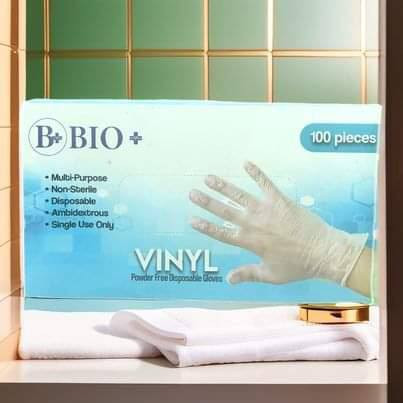 Auto Disposable Gloves (Bio +) Vinyl Size Medium 100's