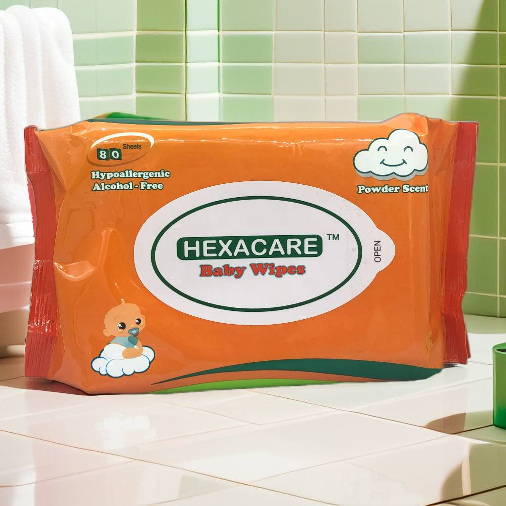 Baby Wipes (Hexacare) Straight Shop 13cmx16cm Sheets 80's