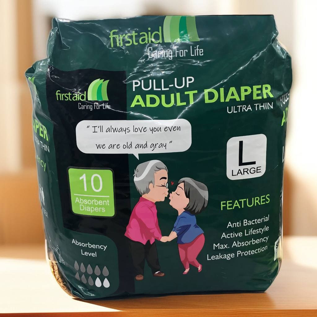 Adult Diaper (Firstaid) Pull Up Ultra Thin Size Large 10's