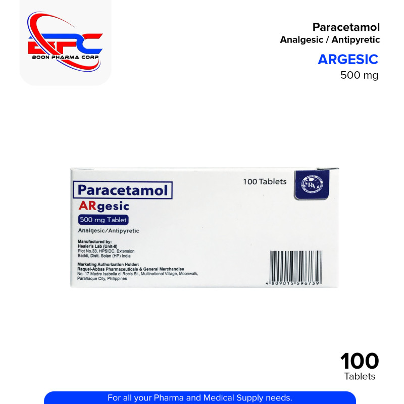 ARGESIC Paracetamol Analgesic / Antipyretic 500 mg Tablet 100's