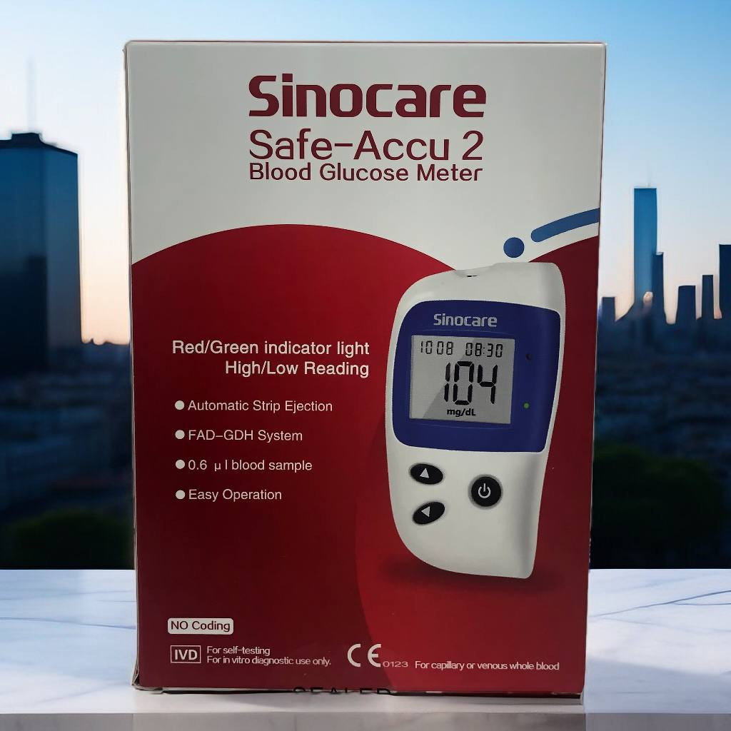Blood Glucose Safe Accu 2 (Sinocare) Monitoring System Red/Green Indicator